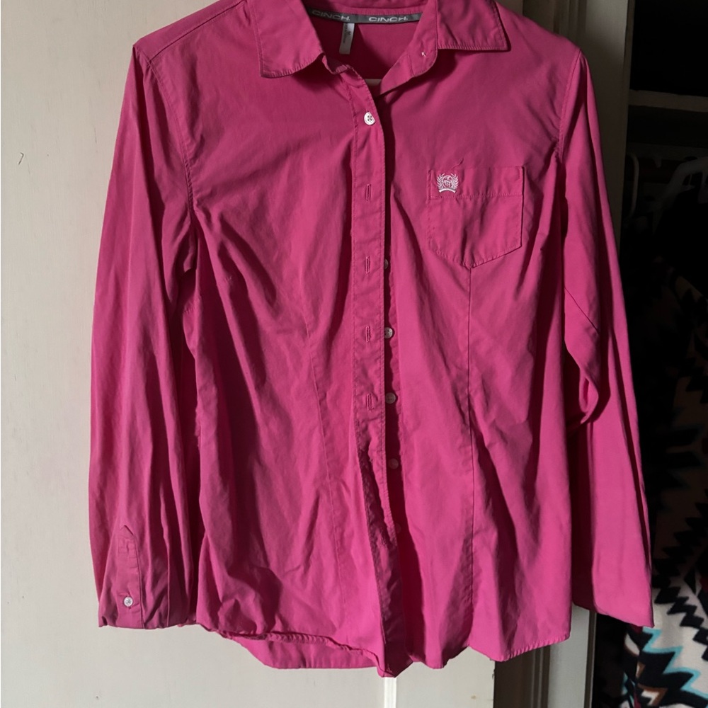 Pink Button-Up Shirt